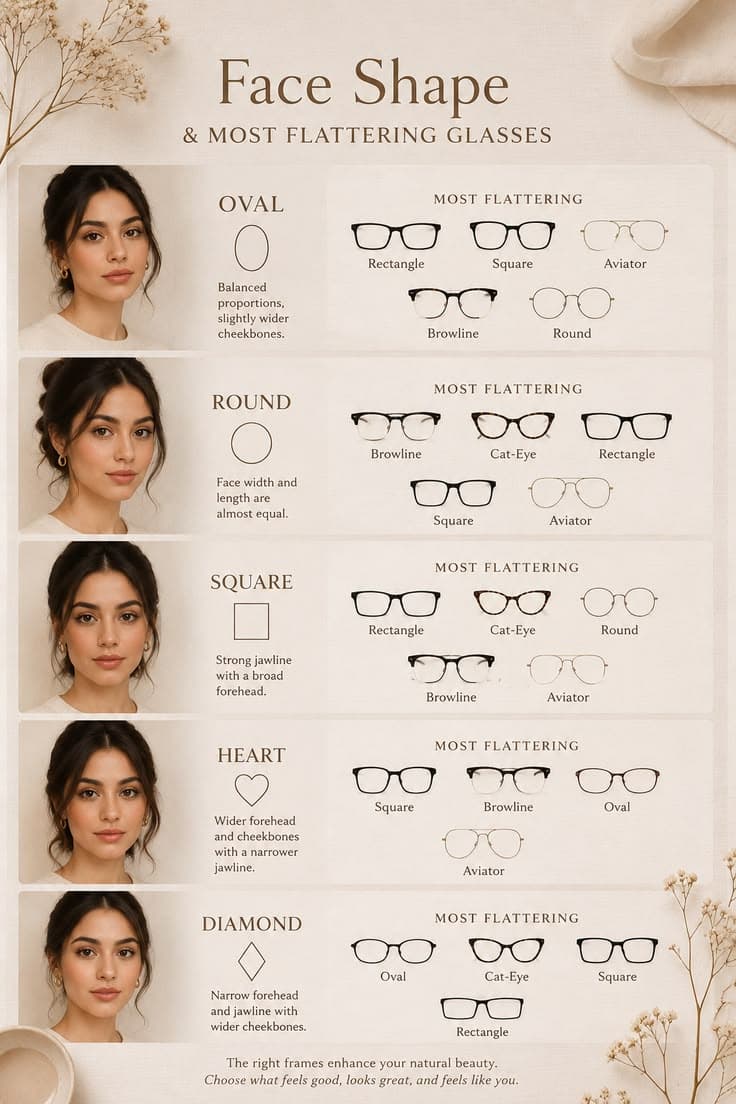Comment choisir des lunettes selon la forme de votre visage